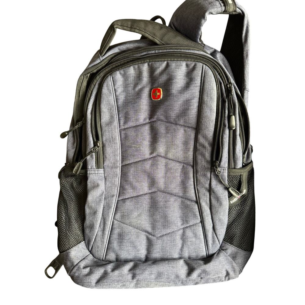 SwissGear Gray Airflow Laptop Backpack Travel School Work Carry On